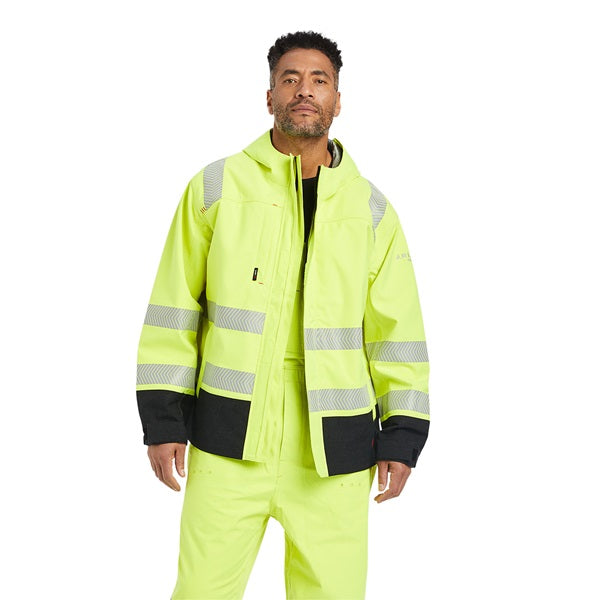 ARIAT FR HI-VIS HOODED WATERPROOF JACKET