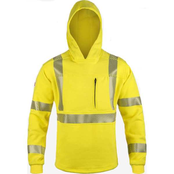 LAKELAND FR HIGH PERFORMANCE HI-VIS PULLOVER HOODED SWEATSHIRT